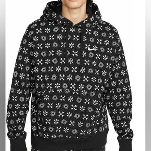 Nike Mens Medium Pullover Black & White Hoodie PO BB